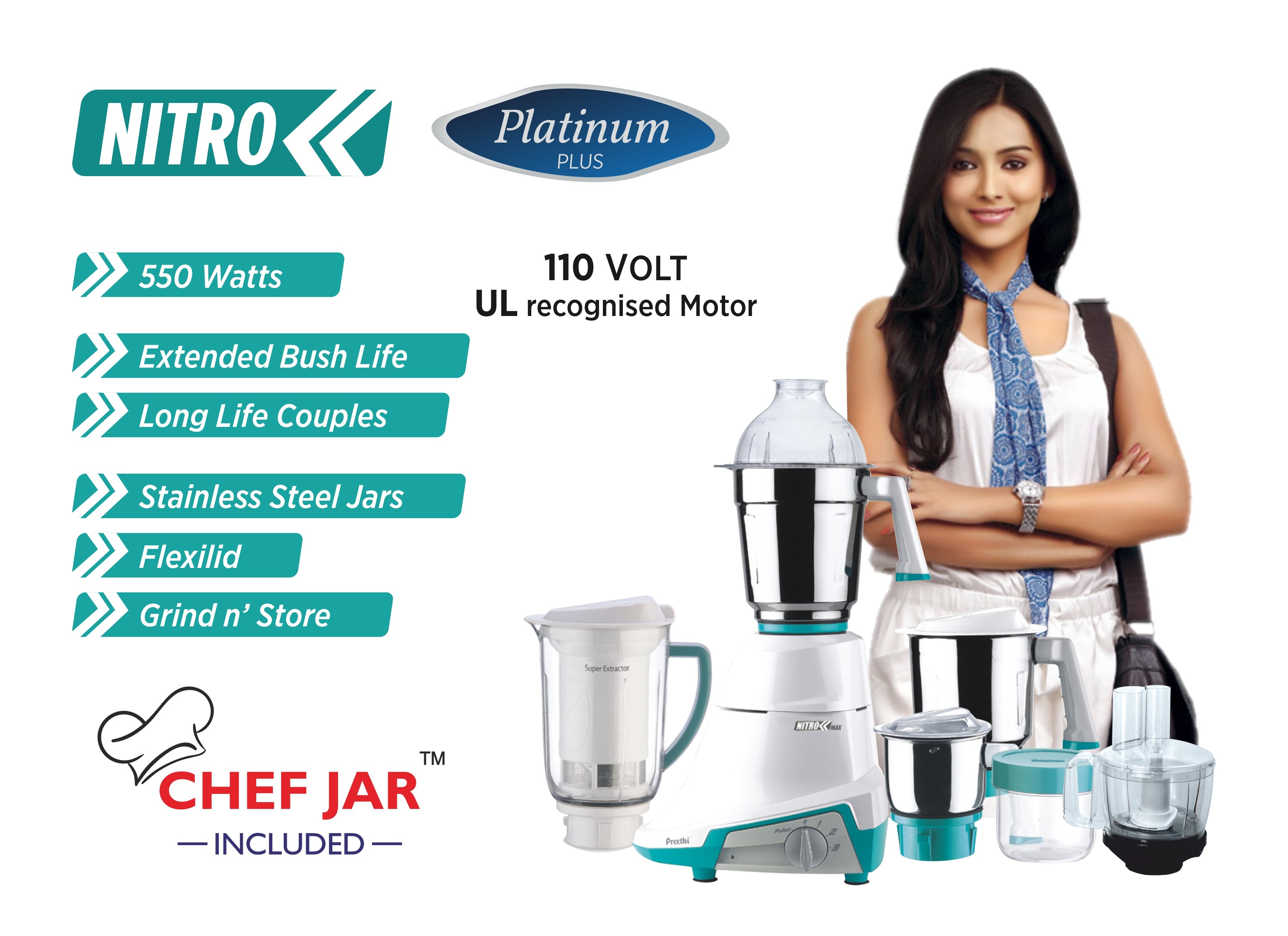 Preethi Ultra Mixer Grinder Parts and accessories